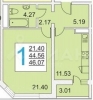Продажа, Однокомнатная квартира, Андреевка, ул.Староандреевская, д.43, к.3 по цене 5 450 000 руб - фото 1 - фото 2 - фото 3